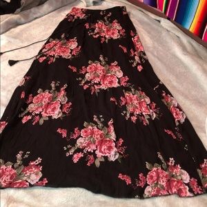 Long floral skirt